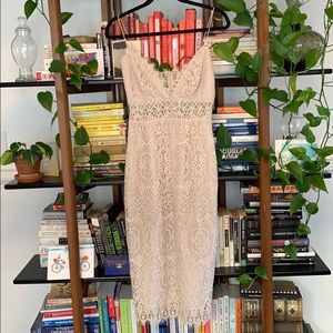 NWT: ASOS lace body con dress